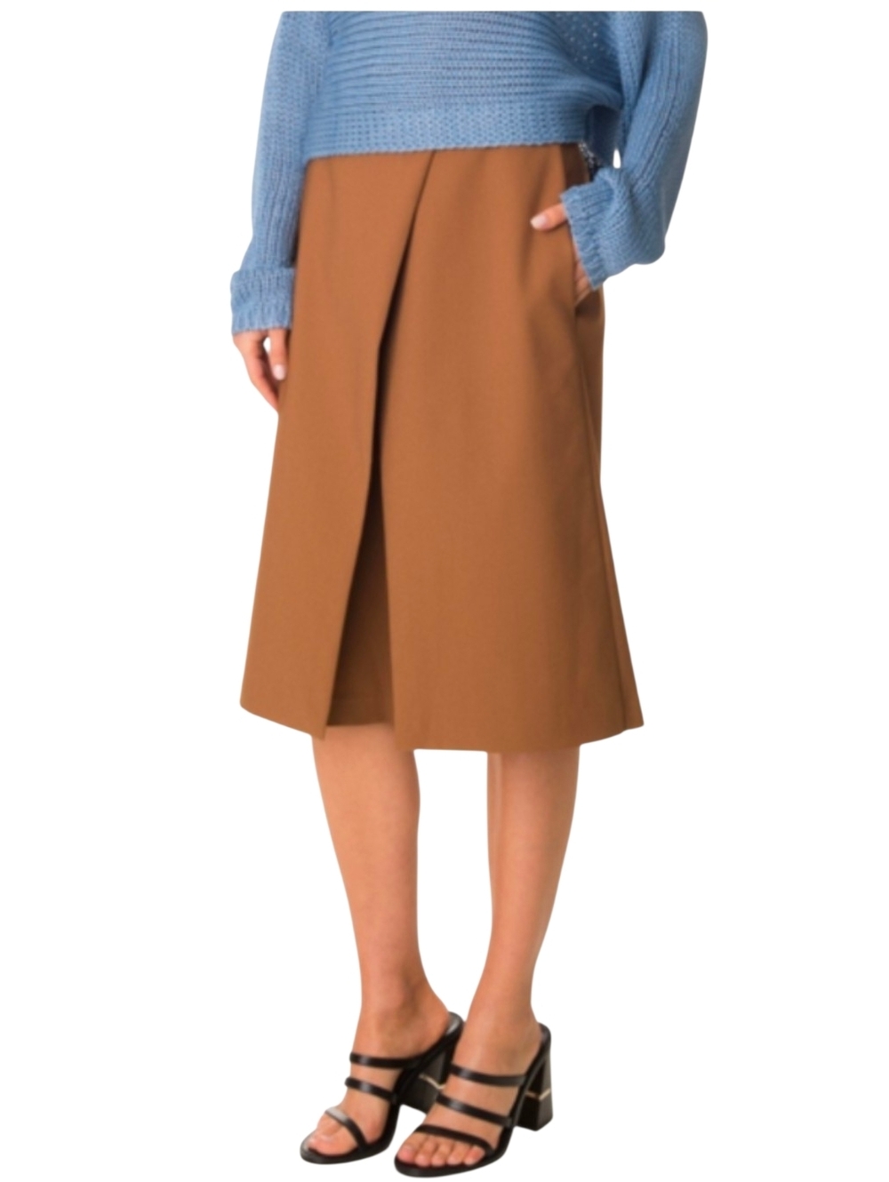 Tibi City stretch culotte wrap-style Front Slit Size 4